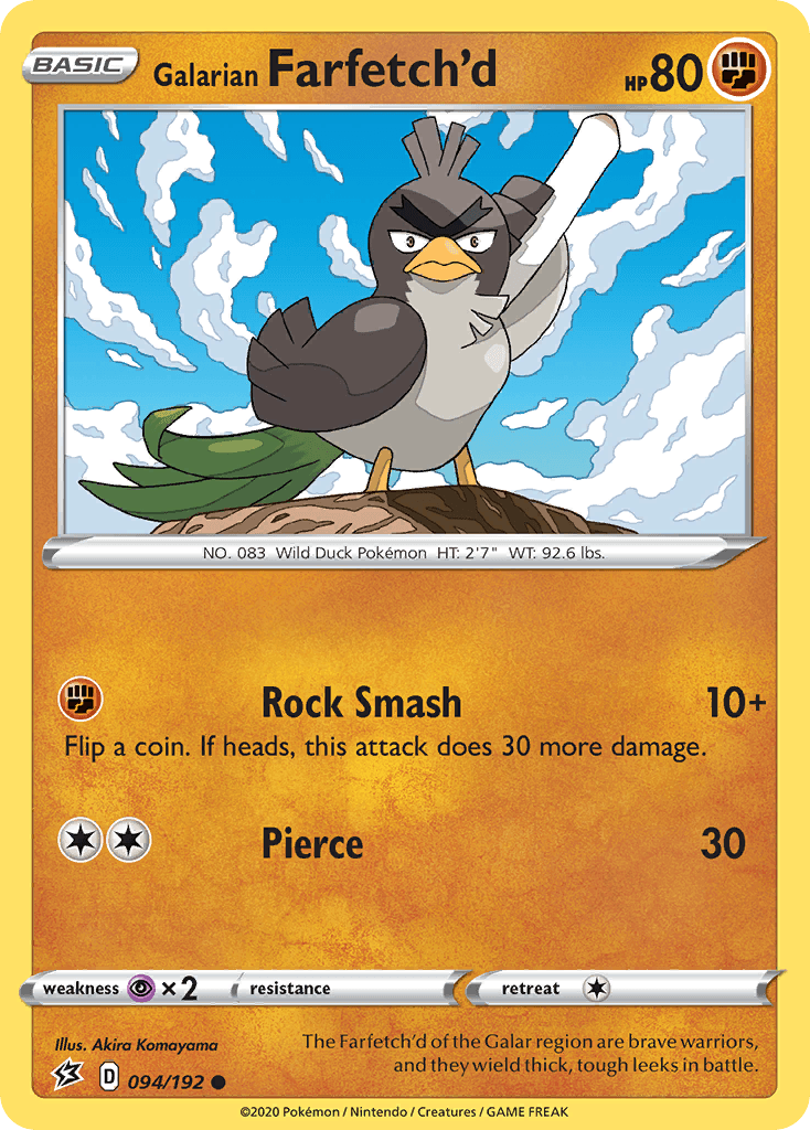 Galarian Farfetch'd Rebel Clash card