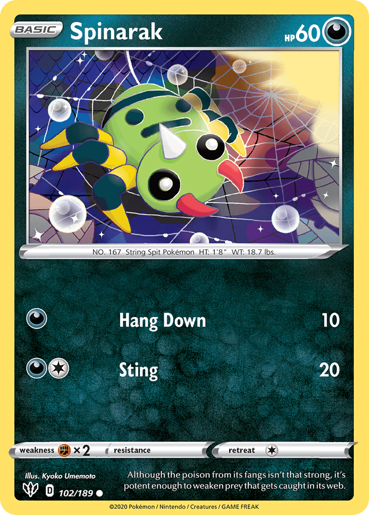 Spinarak Darkness Ablaze card
