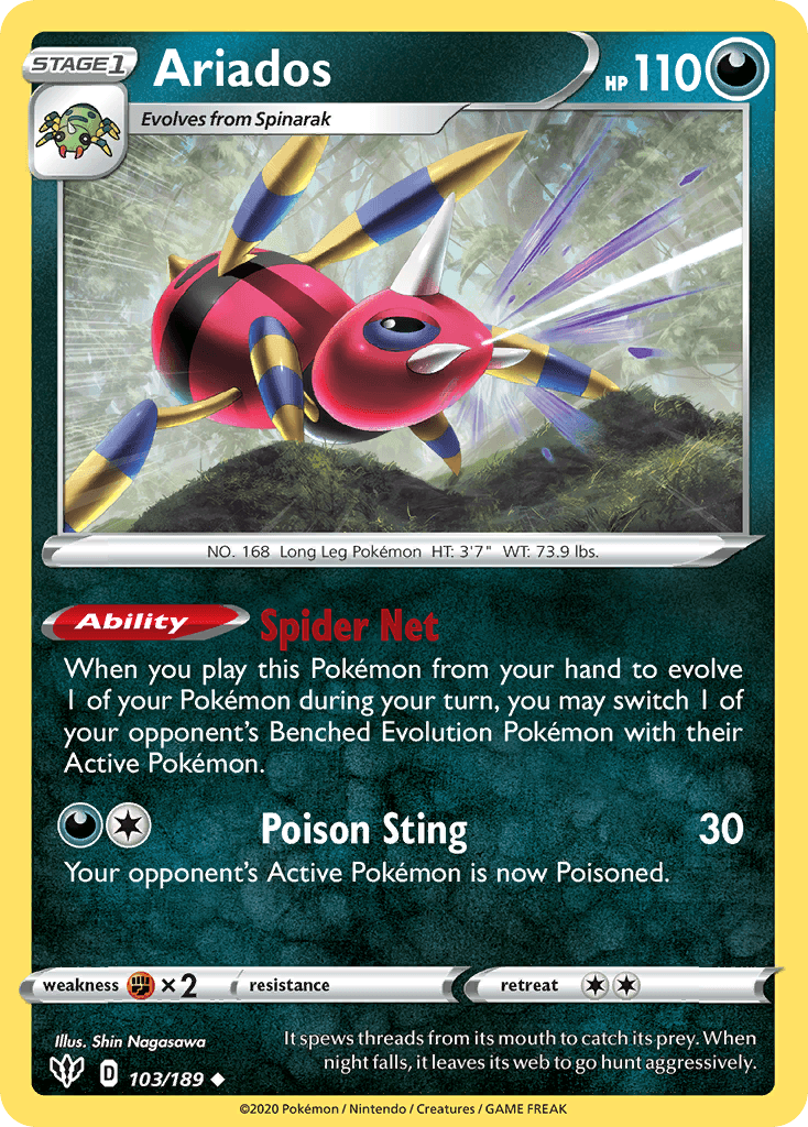 Ariados Darkness Ablaze card