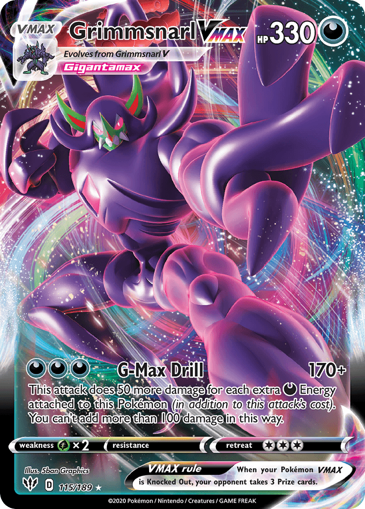 Grimmsnarl VMAX Darkness Ablaze card