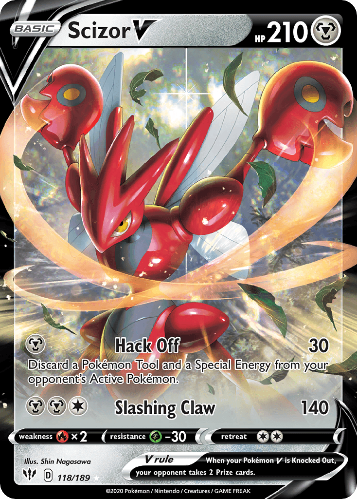Scizor V Darkness Ablaze card