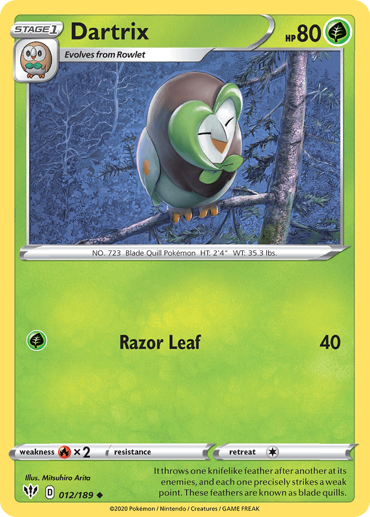 Dartrix Darkness Ablaze card