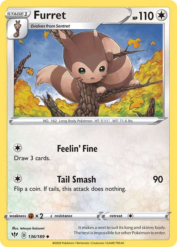 Furret Darkness Ablaze card