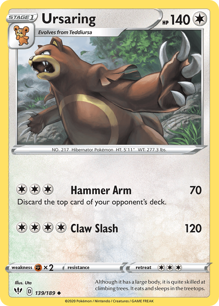 Ursaring Darkness Ablaze card
