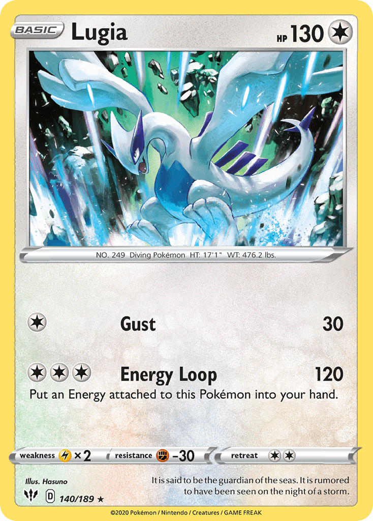 Lugia Darkness Ablaze card
