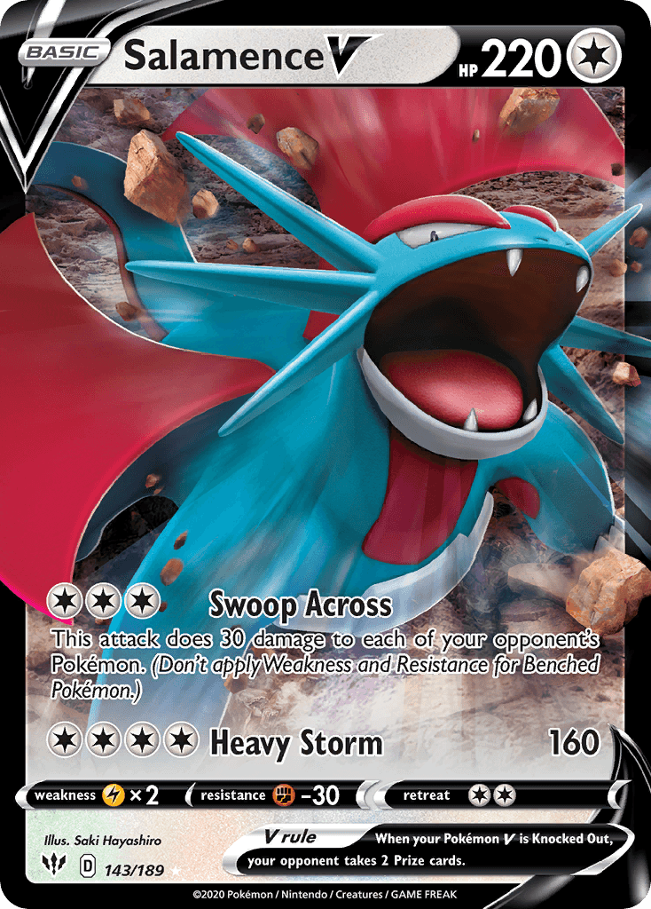 Salamence V Darkness Ablaze card
