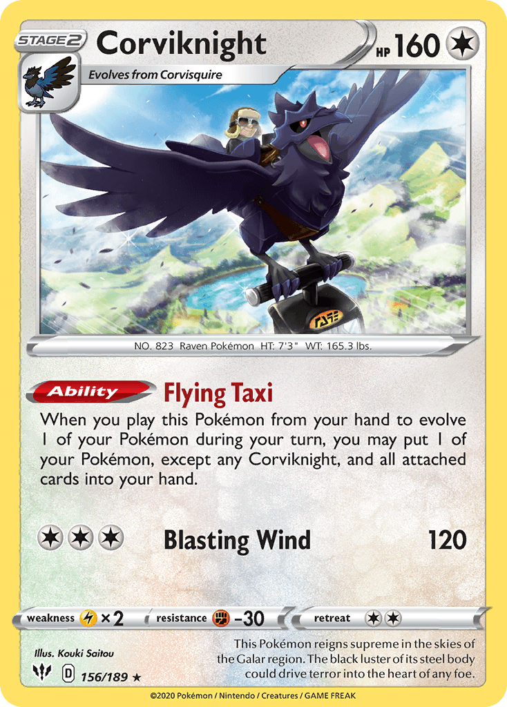 Corviknight Darkness Ablaze card