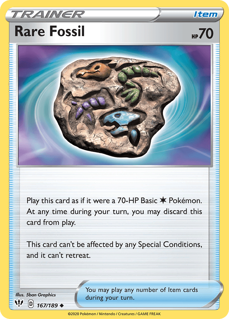 Rare Fossil Darkness Ablaze card