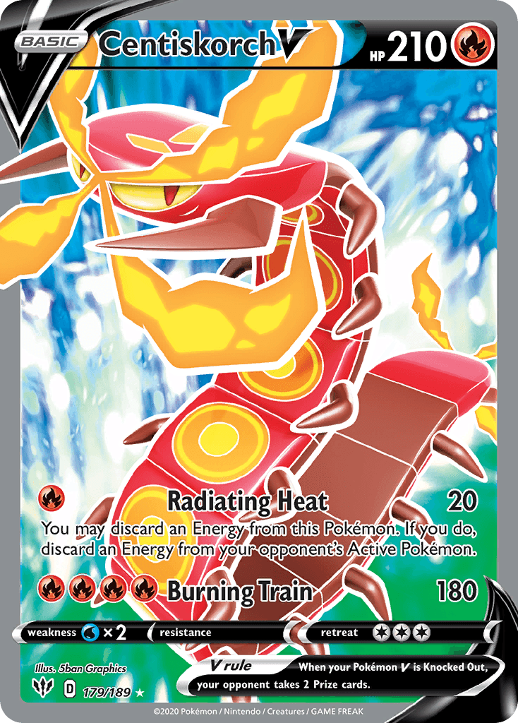 Centiskorch V Darkness Ablaze card