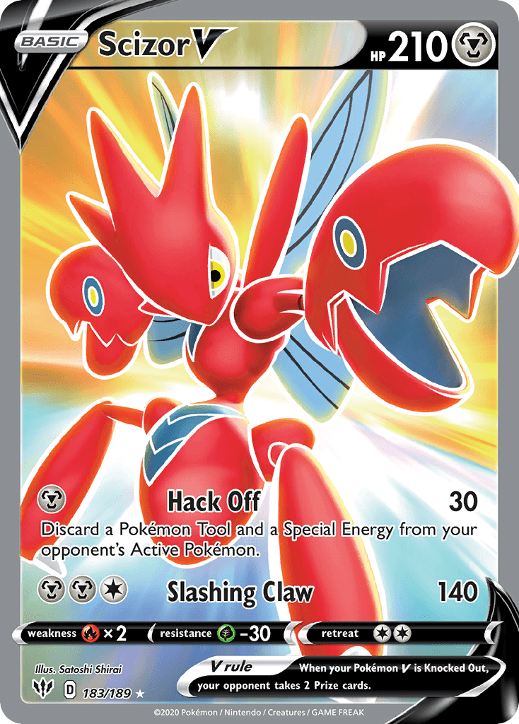 Scizor V Darkness Ablaze card