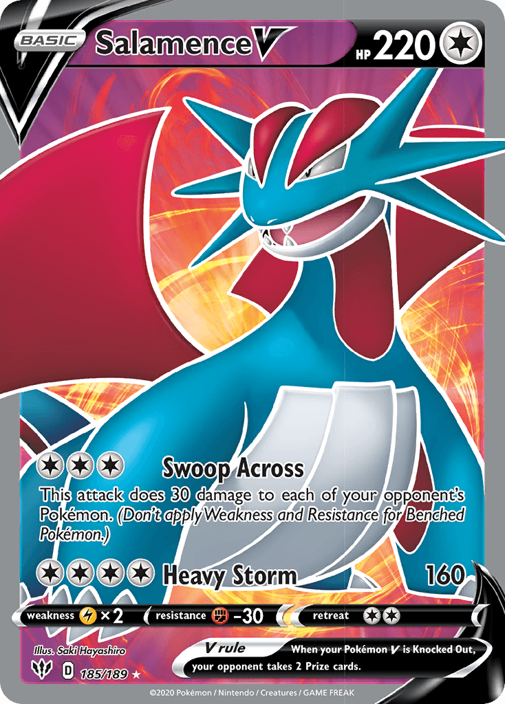 Salamence V Darkness Ablaze card