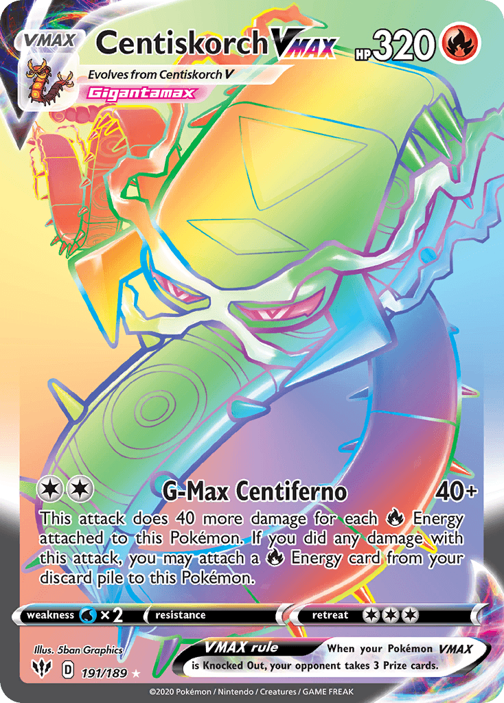 Centiskorch VMAX Darkness Ablaze card