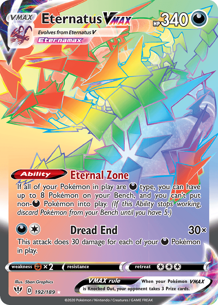 Eternatus VMAX Darkness Ablaze card
