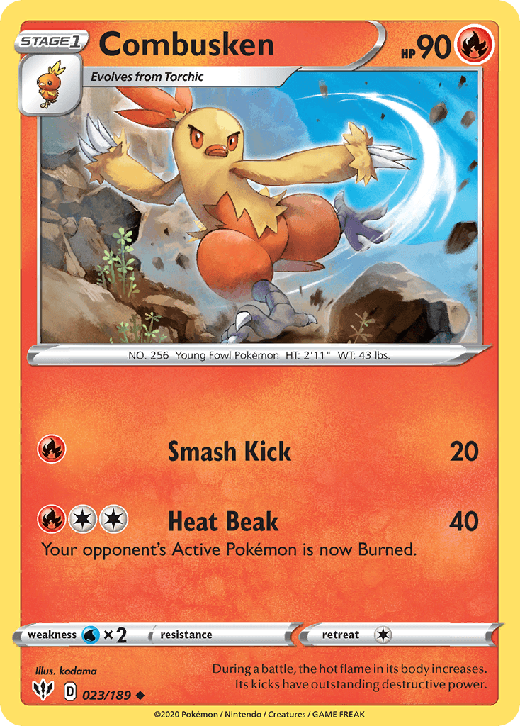 Combusken Darkness Ablaze card