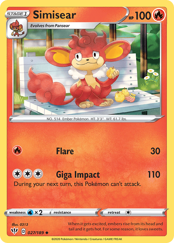 Simisear Darkness Ablaze card