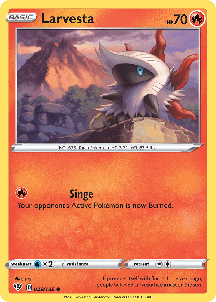 Larvesta Darkness Ablaze card