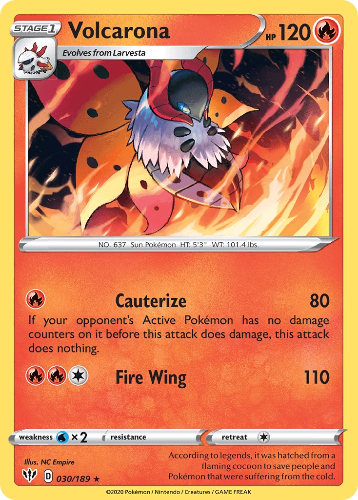 Volcarona Darkness Ablaze card