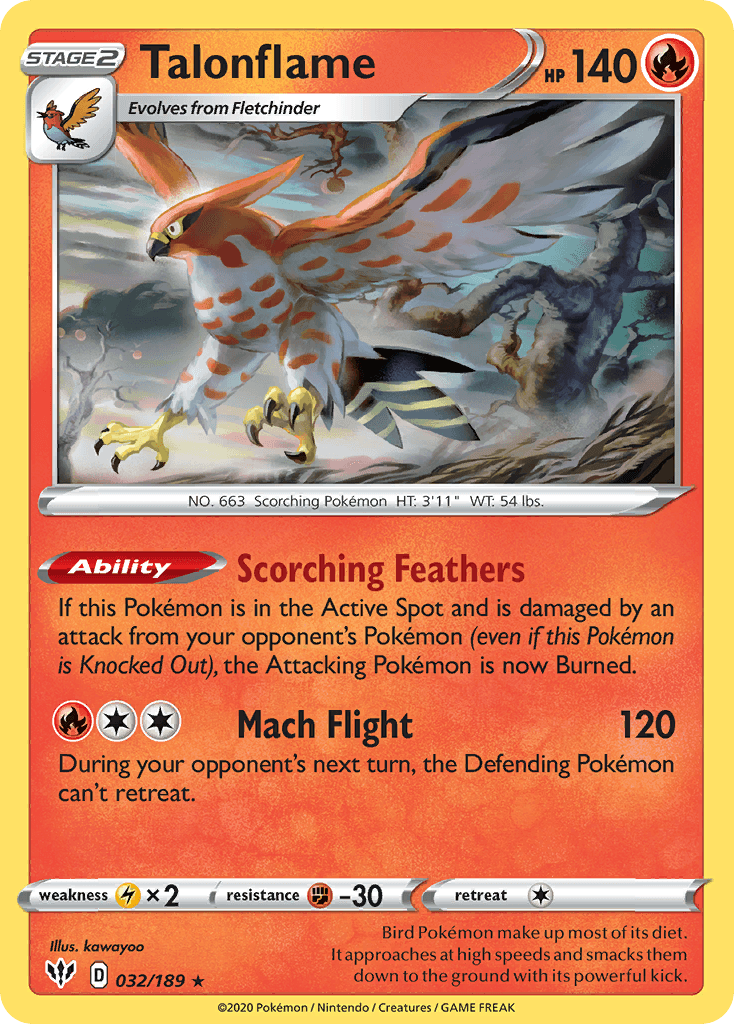Talonflame Darkness Ablaze card