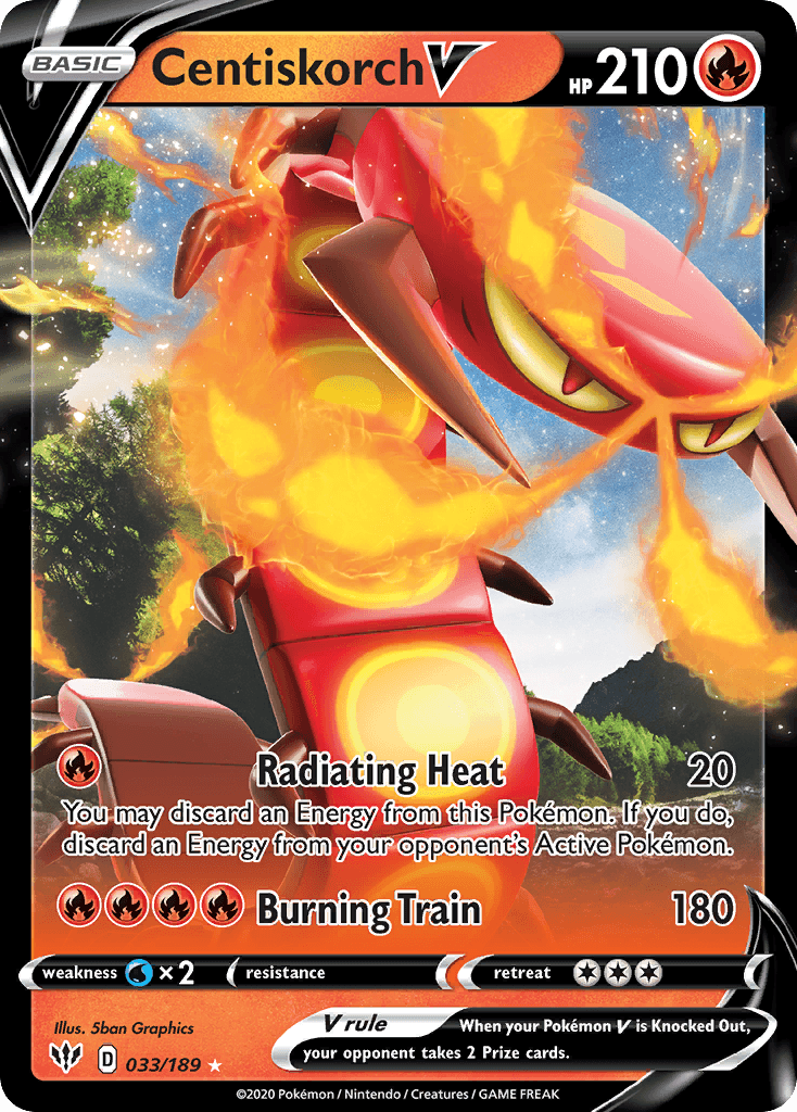Centiskorch V Darkness Ablaze card