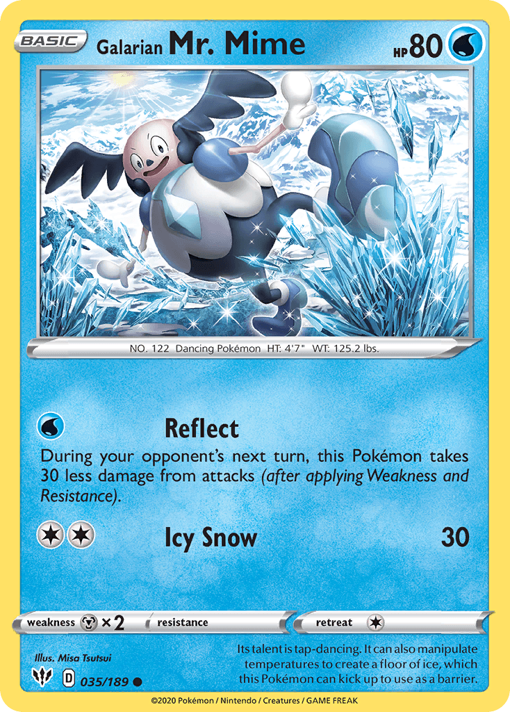 Galarian Mr. Mime Darkness Ablaze card