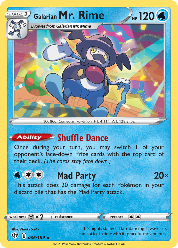 Galarian Mr. Rime Darkness Ablaze card