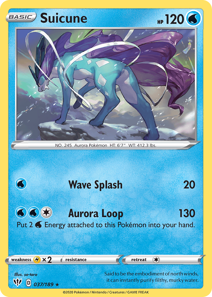 Suicune Darkness Ablaze card