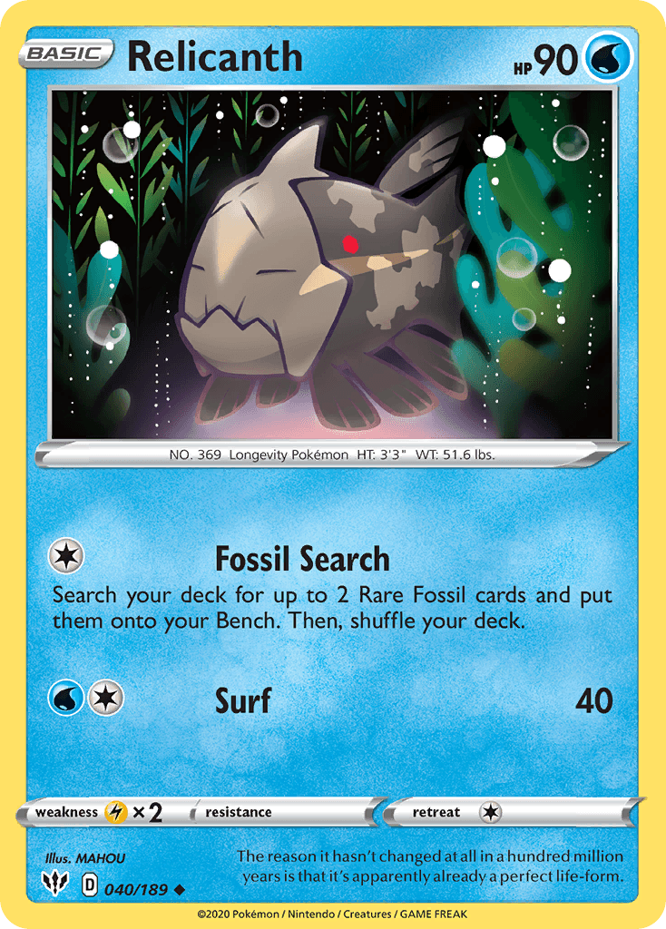 Relicanth Darkness Ablaze card