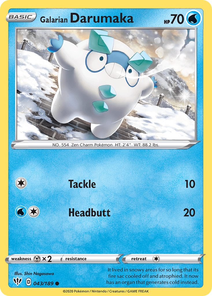 Galarian Darumaka Darkness Ablaze card