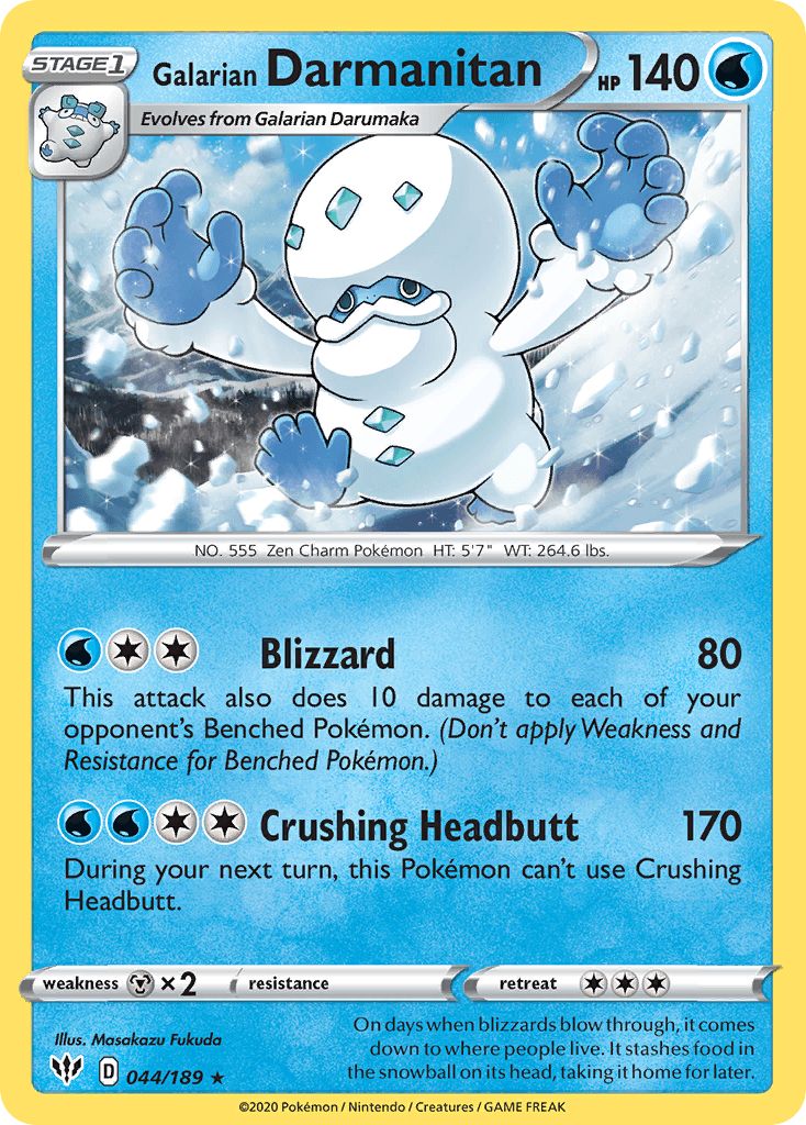 Galarian Darmanitan Darkness Ablaze card