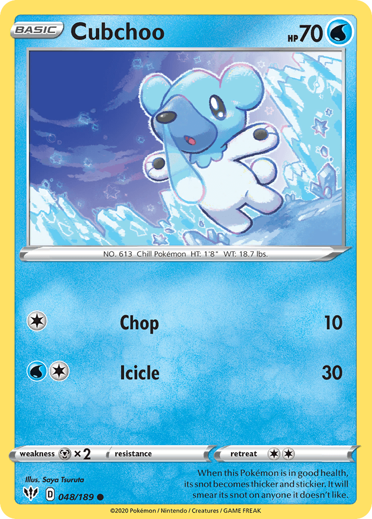 Cubchoo Darkness Ablaze card