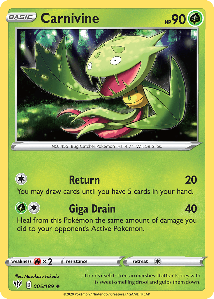 Carnivine Darkness Ablaze card