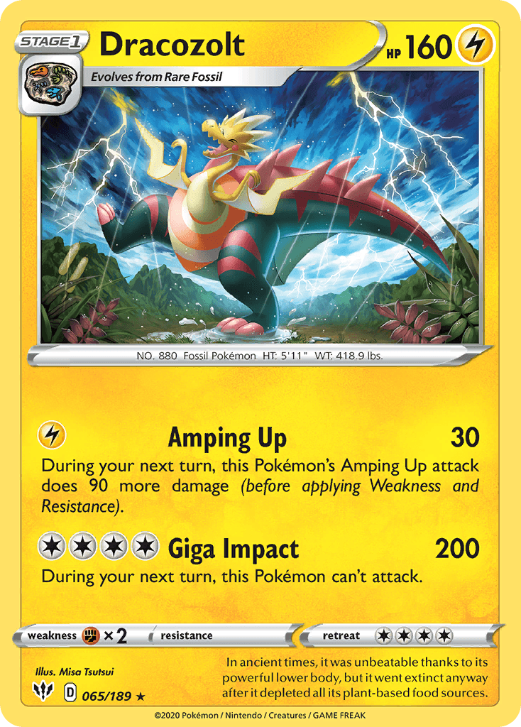 Dracozolt Darkness Ablaze card