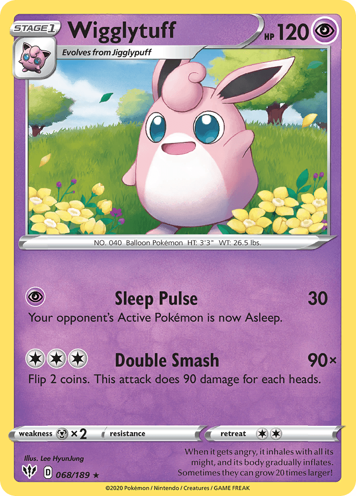Wigglytuff Darkness Ablaze card