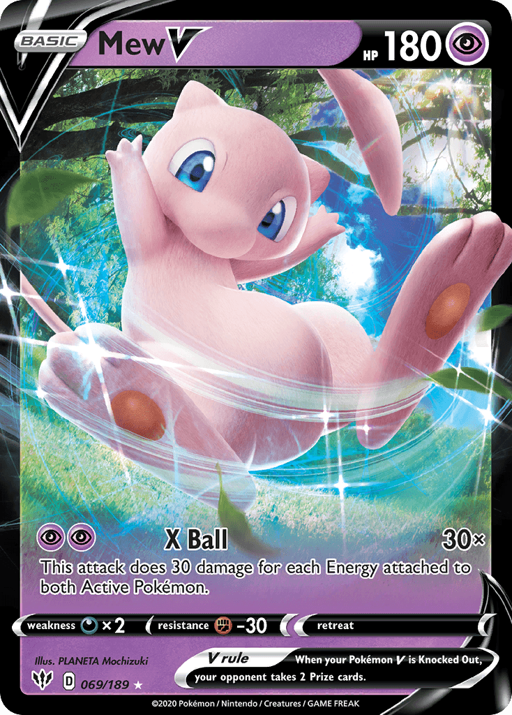 Mew V Darkness Ablaze card