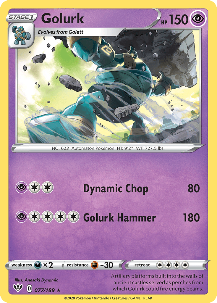 Golurk Darkness Ablaze card