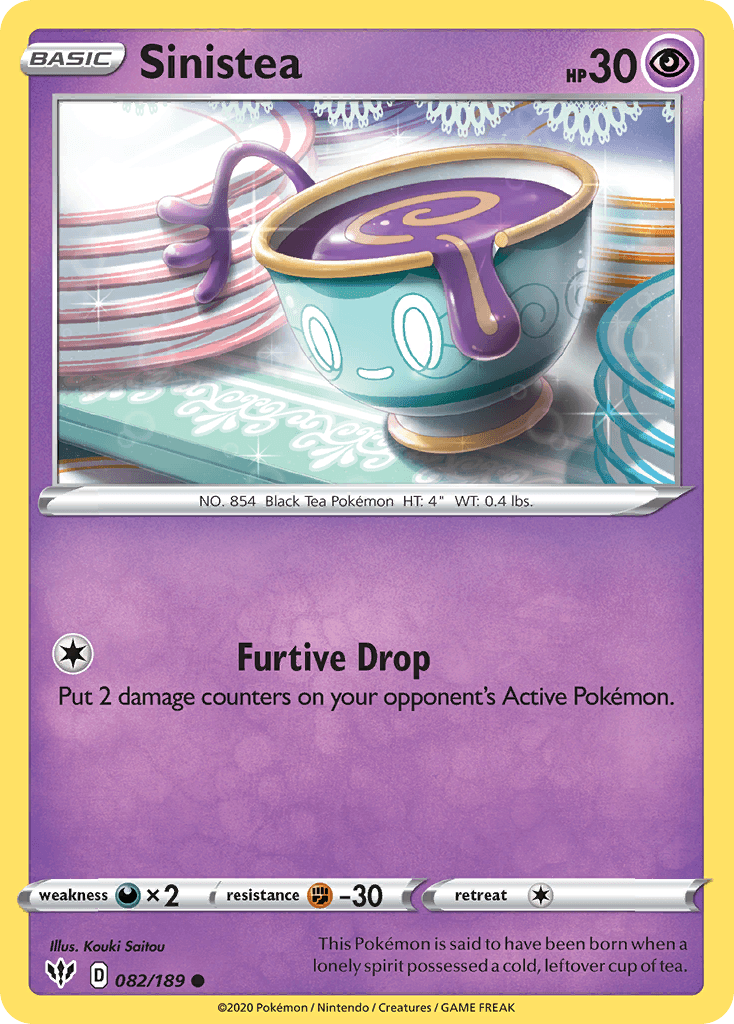 Sinistea Darkness Ablaze card