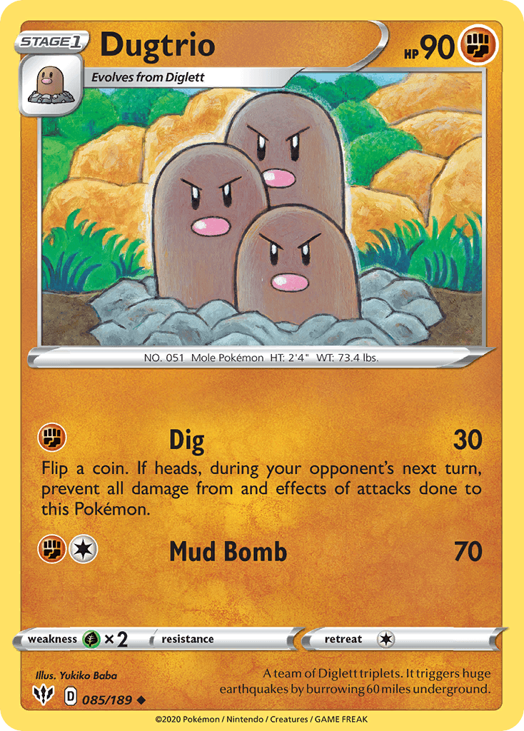 Dugtrio Darkness Ablaze card
