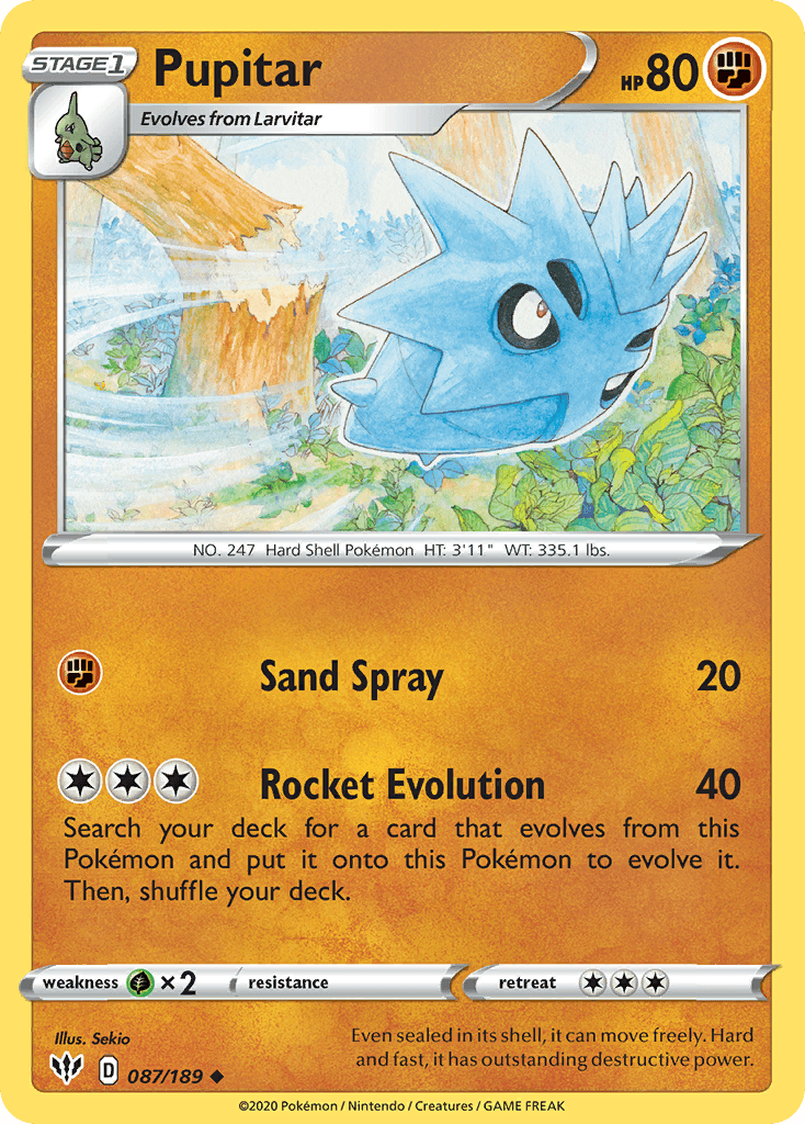 Pupitar Darkness Ablaze card