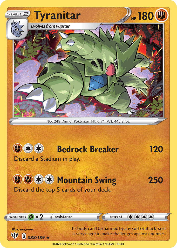 Tyranitar Darkness Ablaze card