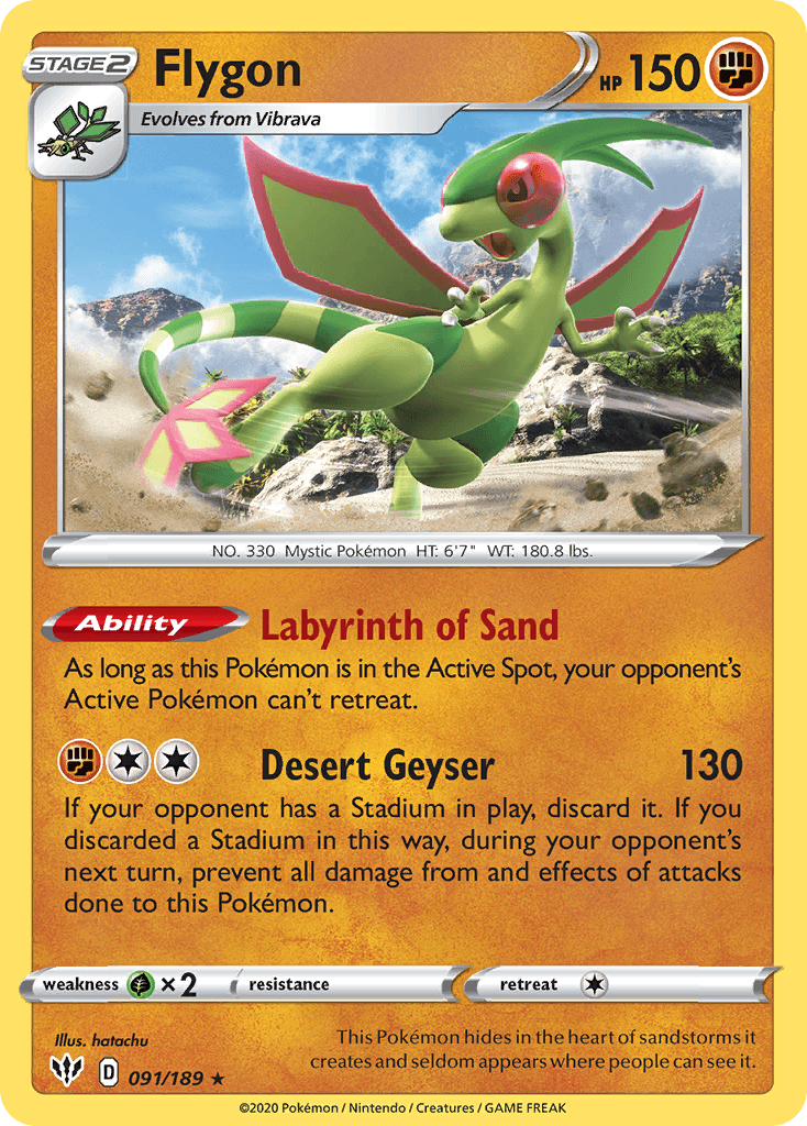 Flygon Darkness Ablaze card