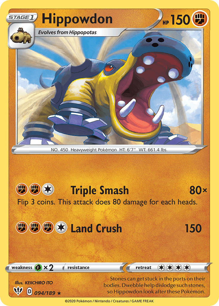 Hippowdon Darkness Ablaze card