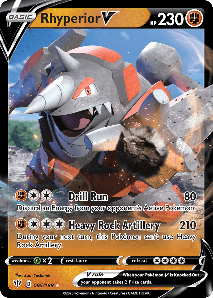 Rhyperior V Darkness Ablaze card