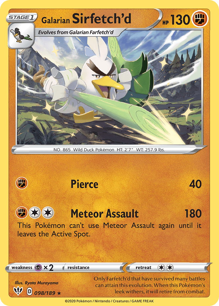 Galarian Sirfetch'd Darkness Ablaze card