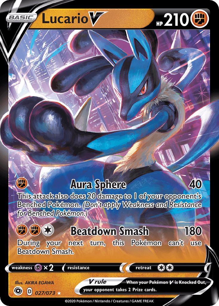 Lucario V Champion's Path card