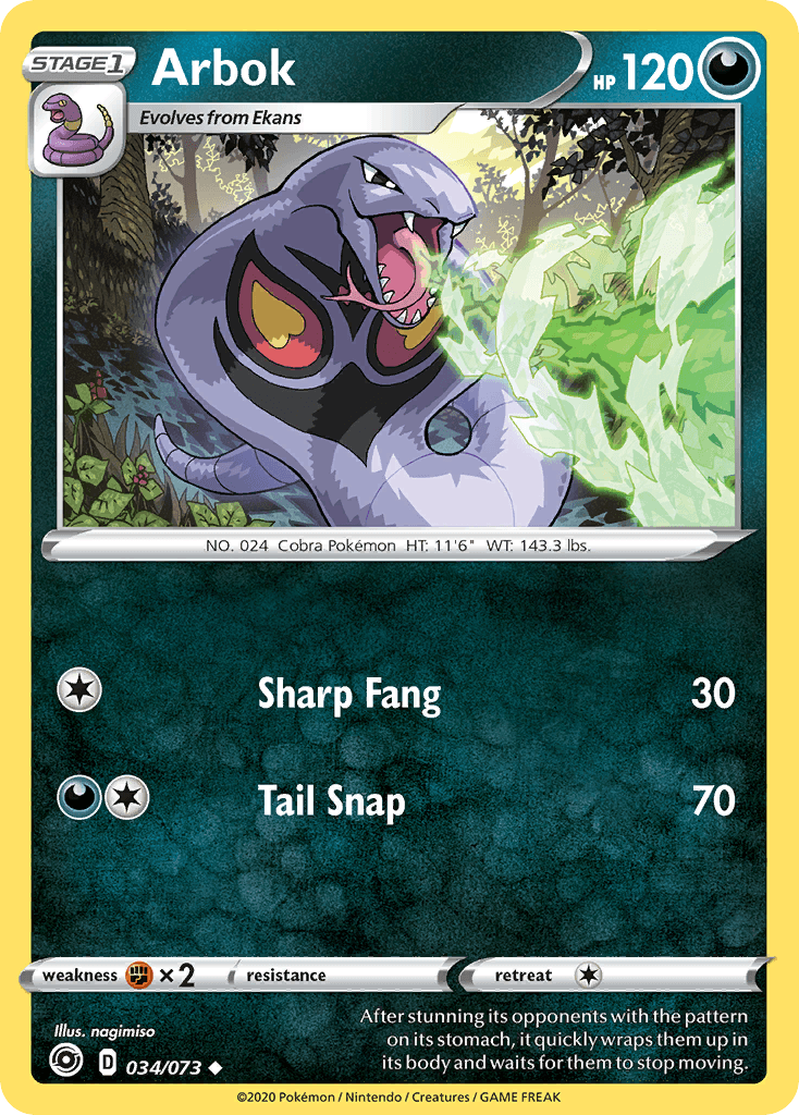 Arbok Champion's Path card