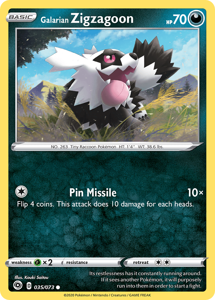 Galarian Zigzagoon Champion's Path card