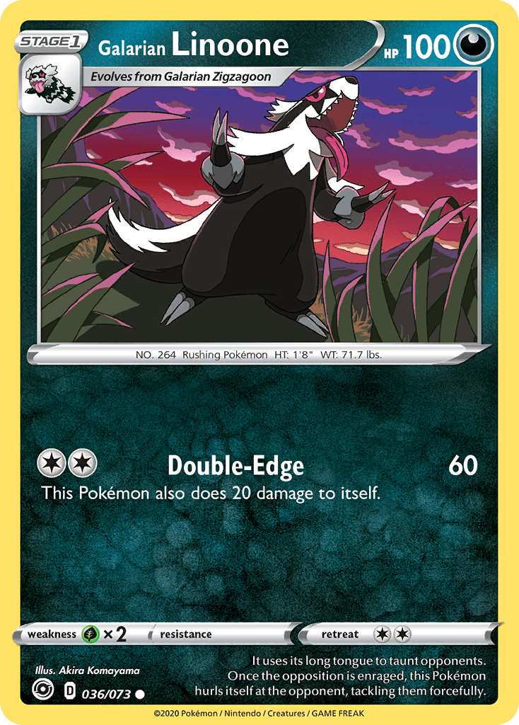 Galarian Linoone Champion's Path card