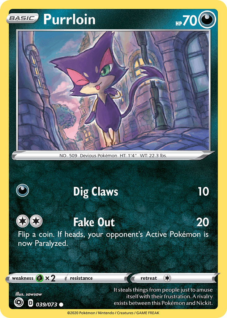 Purrloin 宝可梦 card