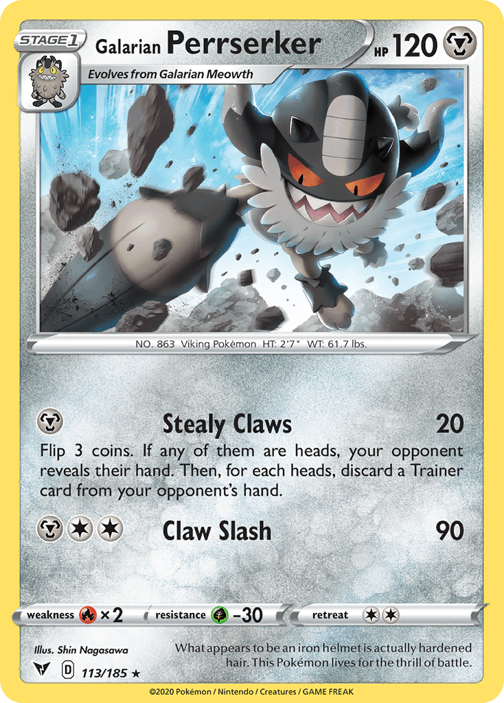 Galarian Perrserker Vivid Voltage card
