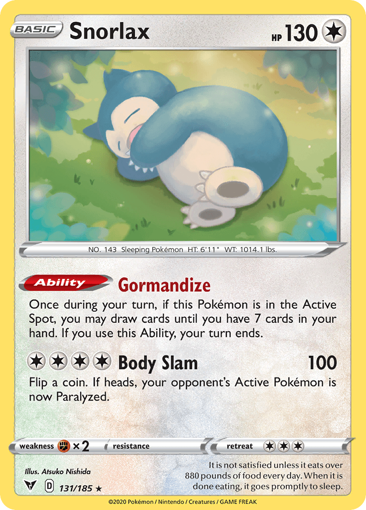 Snorlax Vivid Voltage card